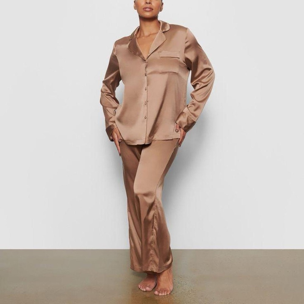 Skims Sienna Silk Pajama Shirt